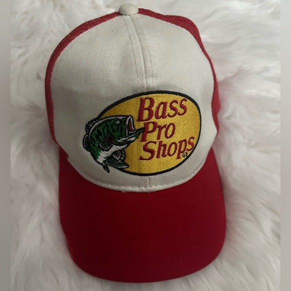 Red & White Bass Pro Shops hat - Picture 2 of 4